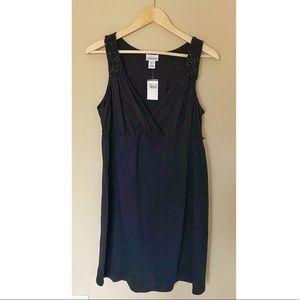 NWT Motherhood maternity black empire waist dress